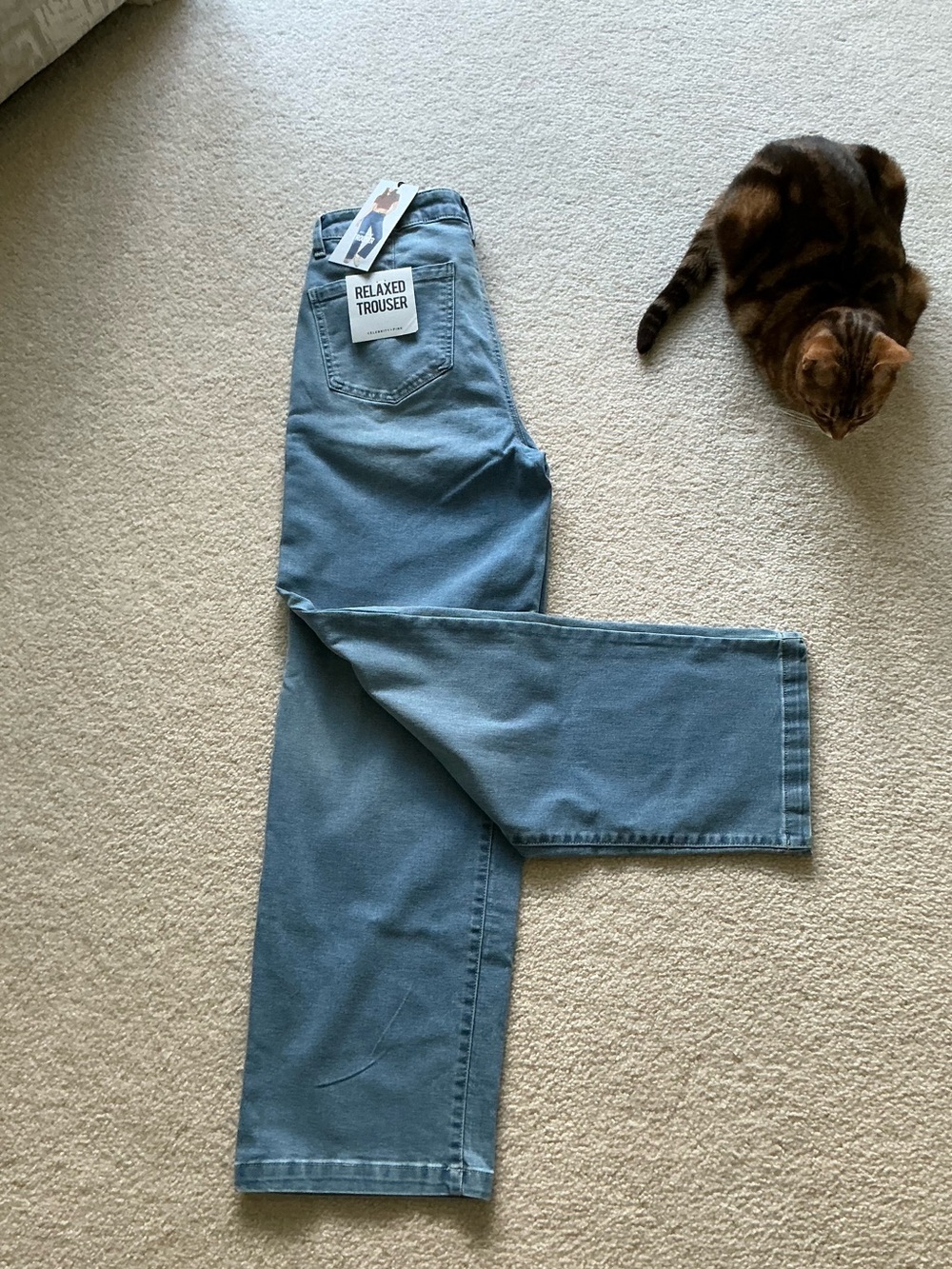 High Rise Wide Leg Celebrity Pink Relaxed Trousers Jeans - Size 7/28